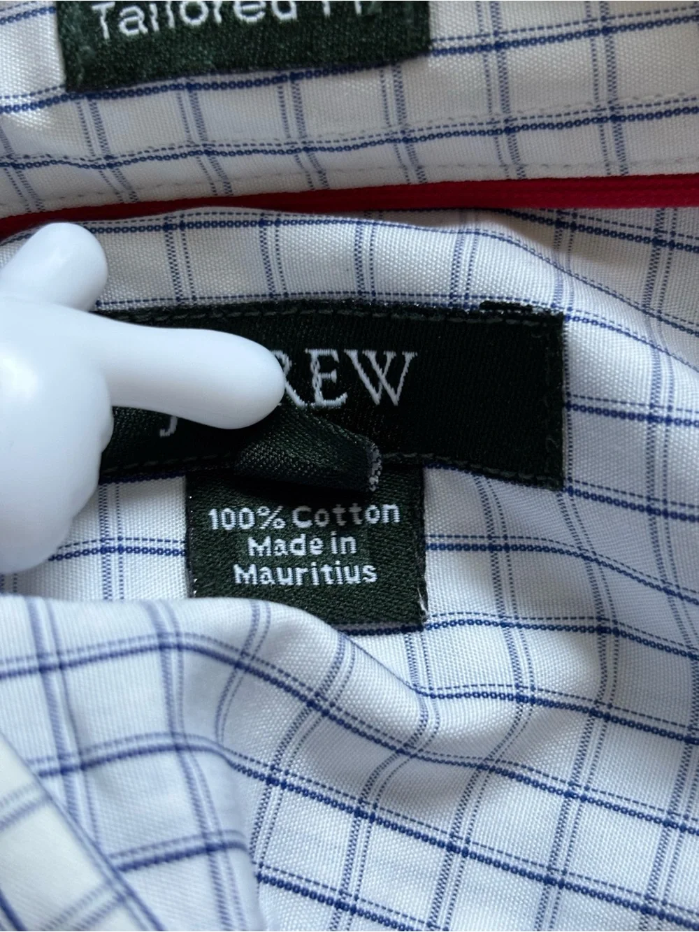 VTG  J.Crew Men's Flannel Shirt Size Medium Slim Green White Plaid 100% Cotton